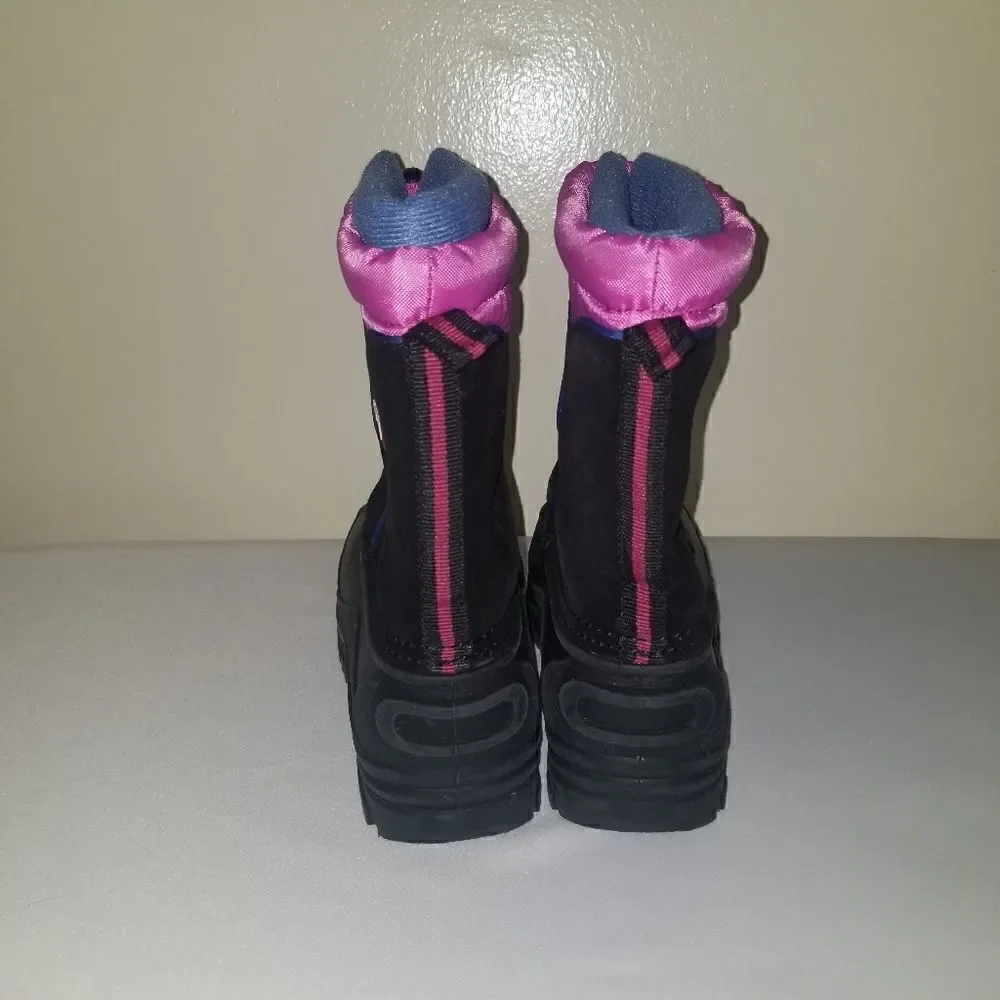 Sporto Kids Black and Pink Rain & Snow Boots